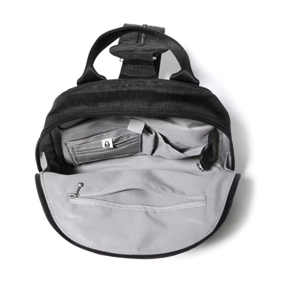 Baggallini Black Cheetah Embossed Naples Convertible Backpack/NWT - Picture 4 of 16